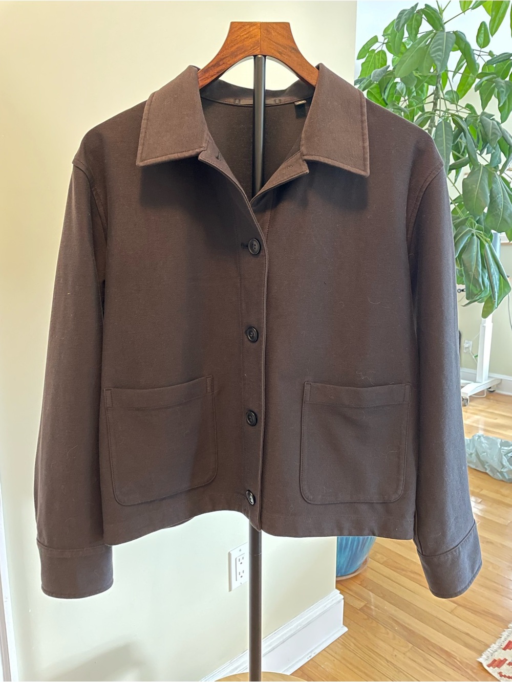 Uniqlo Women's S Charcoal Button-Front Jacket